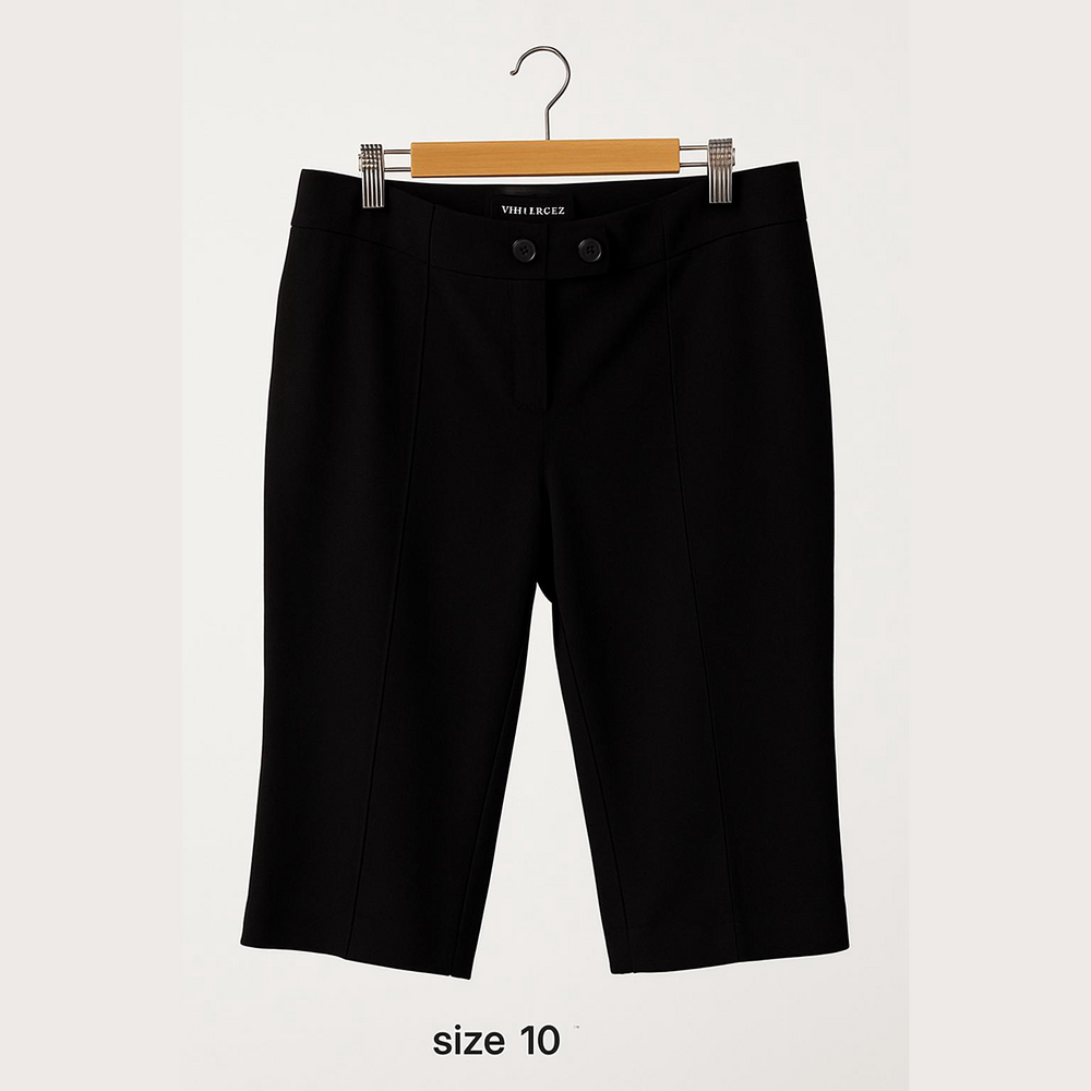 Willi Smith Black size 10 dress capri pants.